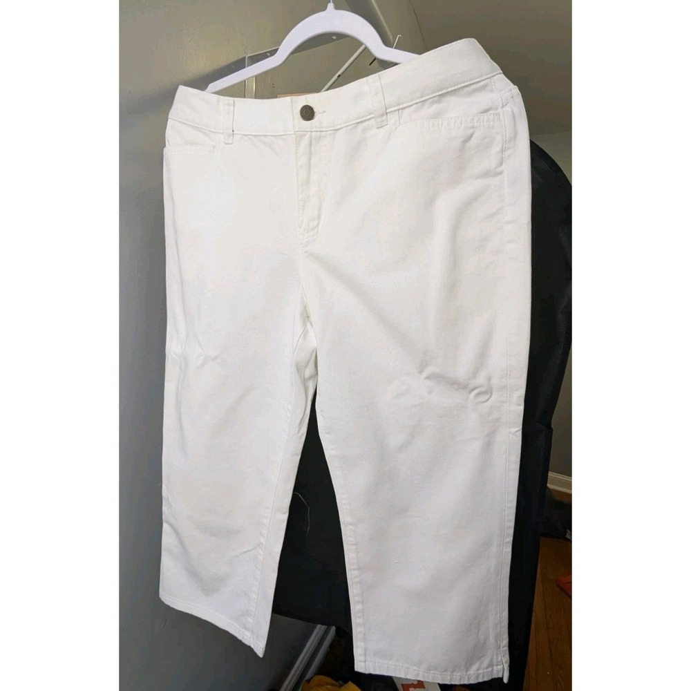 NWT Lauren Ralph Lauren Jeans Co. White Mid-Calf Cropped Jeans Size 6 Classic - Picture 2 of 7